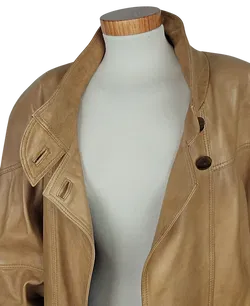 UNO MOMENTO Vintage Damen Lederjacke, hellbraun - Gr. XXXL  - Bild 5