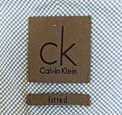 Calvin Klein Herren Hemd blau/weiß kariert Gr. 41/16 – Vorschau 3