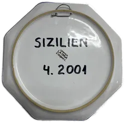 Sizilianischer 8eckiger Wandteller von 2001 - Hochwertige Dekoration - Bild 2