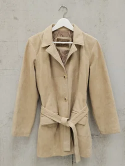 EMPORIO ARMANI Damen Vintage 80' Lederjacke, braun - Gr. M – Vorschau 1