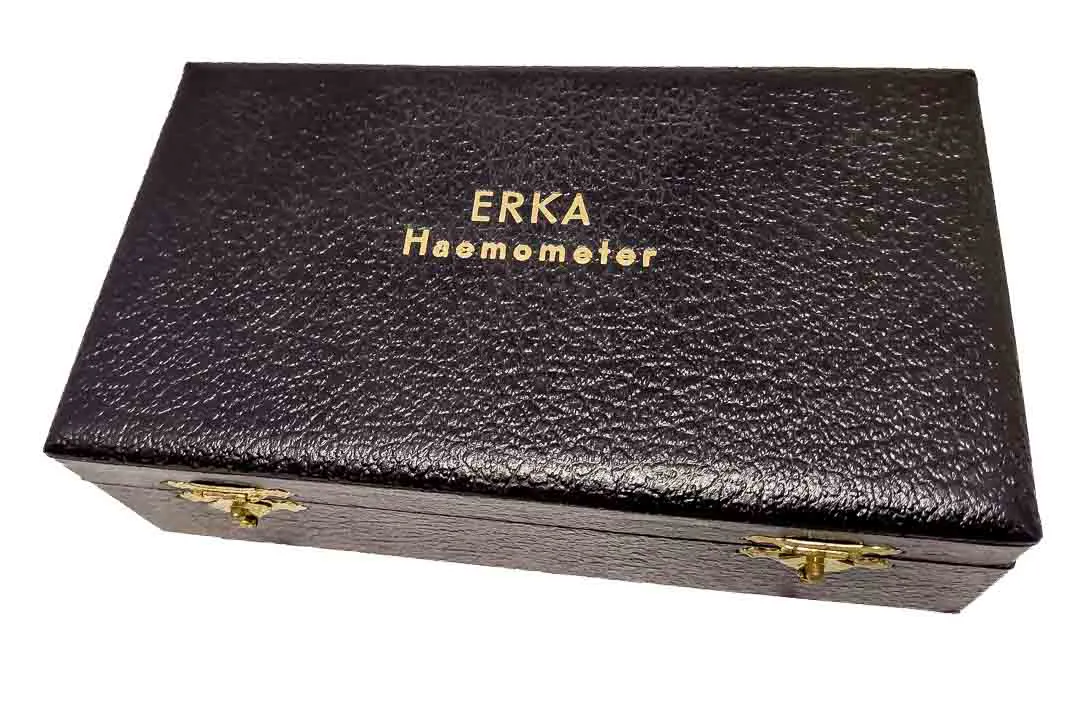 Vintage Antikes ERKA Doppelfarbstab-Hämometer im Originalkoffer mit Anleitung – Bild 2