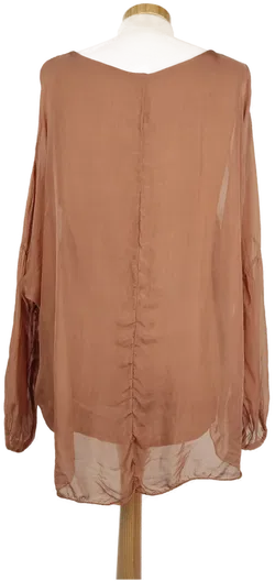 Pura Peta Damenbluse braun mit Pailletten - M/38 - Bild 2