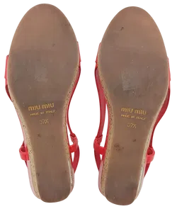 Miu Miu Damen Plateau Sandalen, pink/braun - Gr. 37,5 - Made in Italy - Bild 5