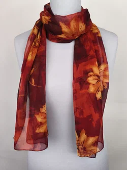 leichter Sommerschal mit Blumenmotiv - Bild 2