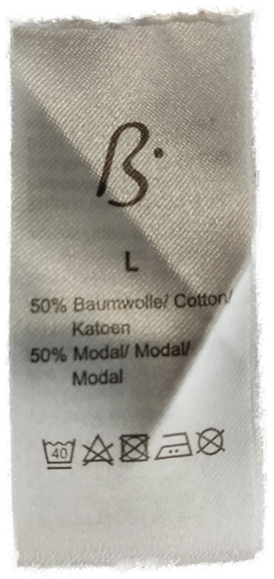Bonita Hemdbluse L in Weiß-Beige-Braun | Casual-Vintage – Bild 5