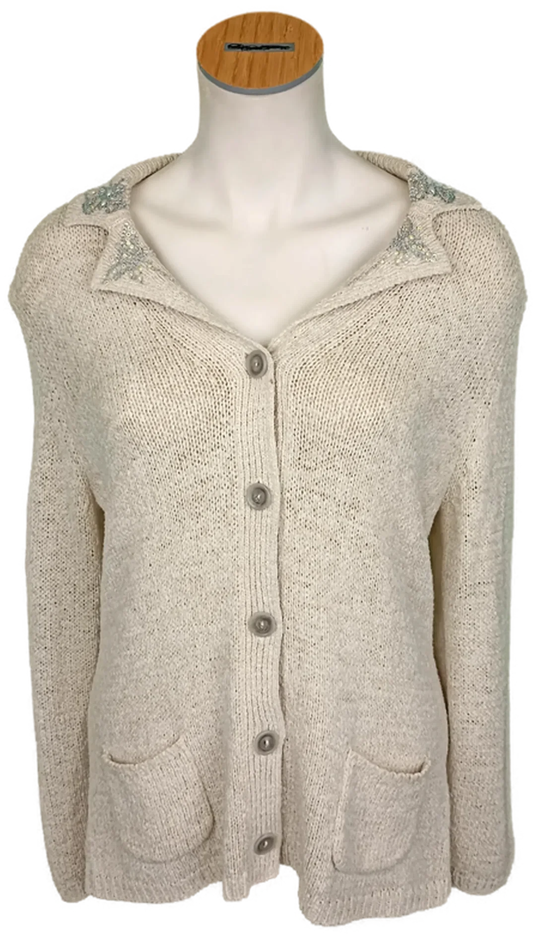 Christian Berg Damenweste beige mit Strassverziehrung Gr. M – Bild 1