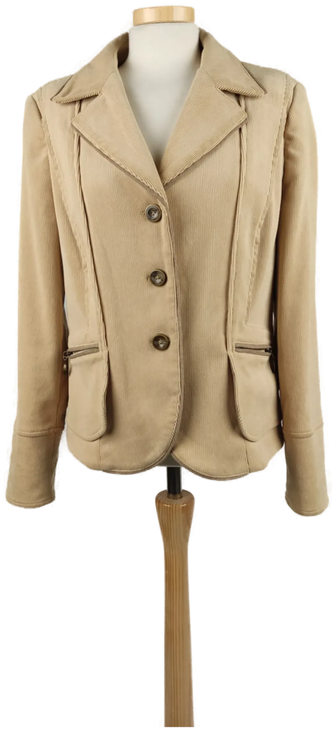 Schneiders Corddamenblazer beige gefüttert/ XL 42 - Bild 4