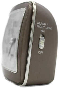 Pollmann Quartz Wecker – braun, mit Alarm & Nachtlicht - Bild 3