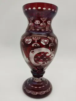  Glasvase in rot - Bild 2