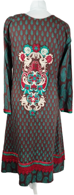 Damen Midikleid Sonstige Baumwolle Gr. M | Einmaliges Unikat - Bild 3