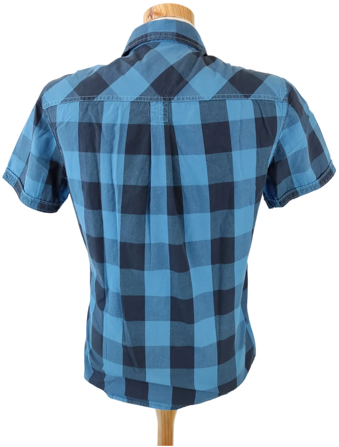 Esprit Herrenhemd blau, dunkelblau kariert - M (Slim fit) – Bild 3