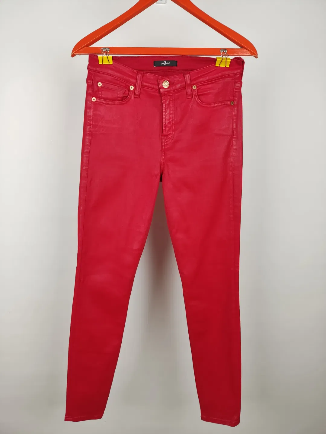 7 for all mankind Damenjeans rot - S-M / 36-38 - Bild 4