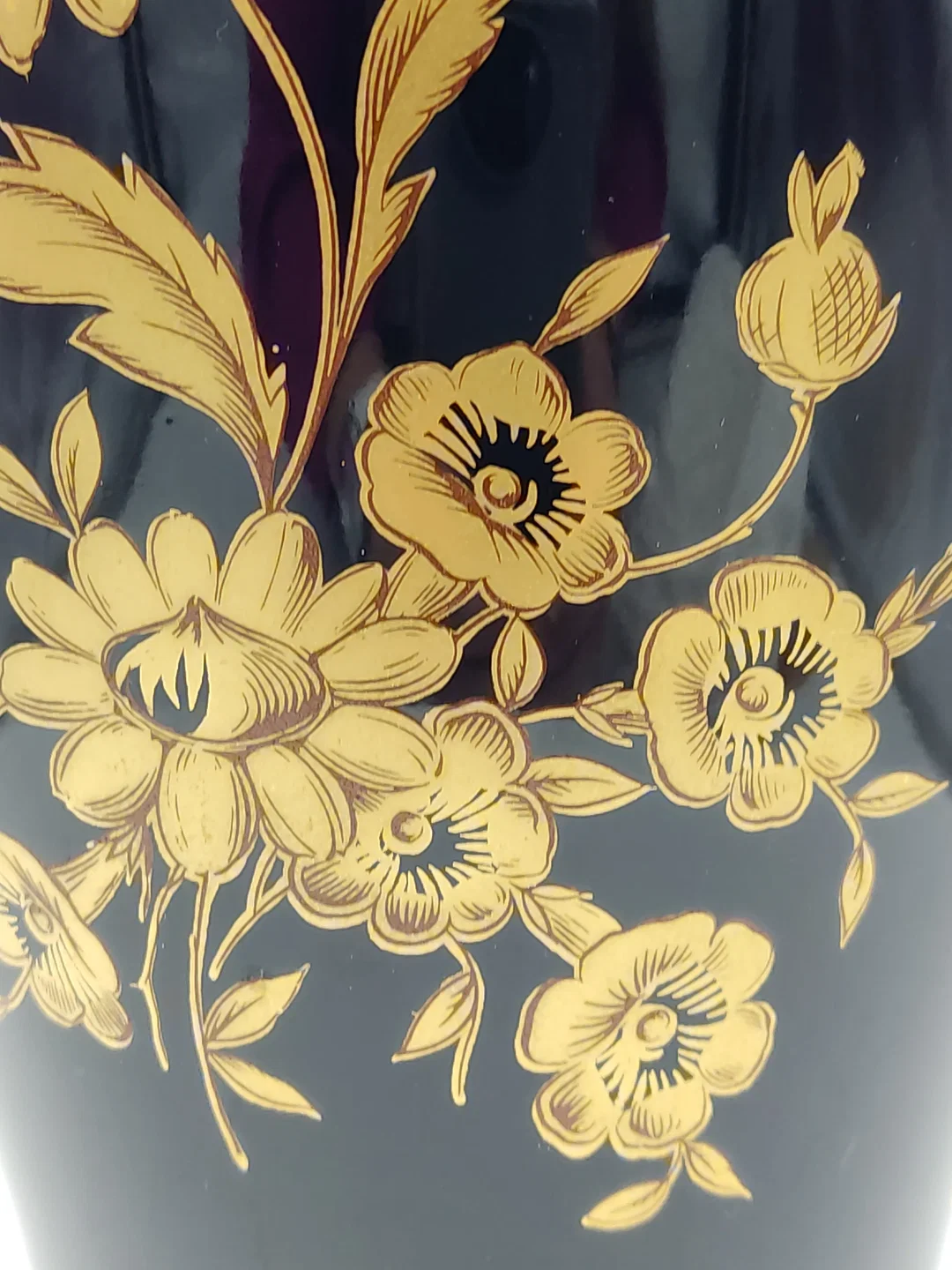 Ilmenau Porzellan Vase Echt Kobalt Gold  | Graf von Henneberg Thüringen – Bild 4
