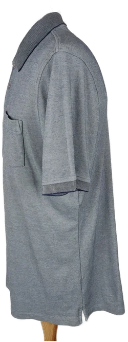 Bugatti Herren Poloshirt Grau Meliert | Zeitloser Regular Fit - Bild 4