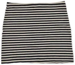 Minirock kurz mit Gummizugbund, schwarz/weiß gestreift, Größe S (geschätzt) - Bild 1