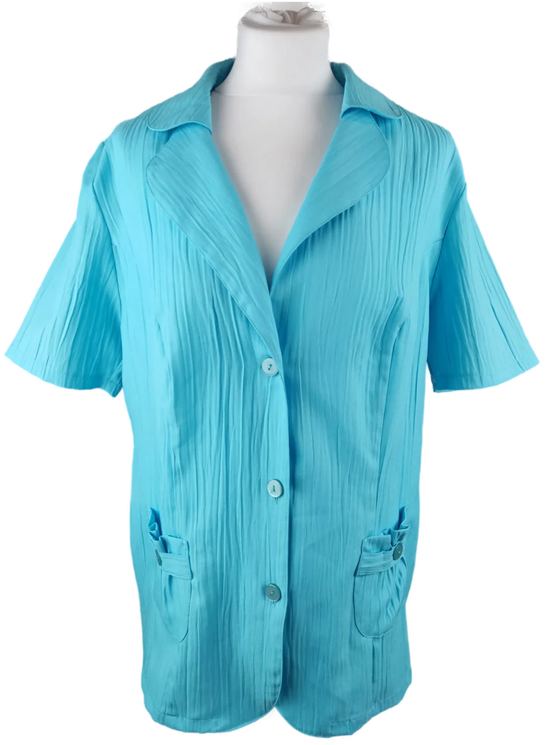 Damenbluse in Türkis aus Polyester, Größe 44 | Elegant & Casual – Bild 1