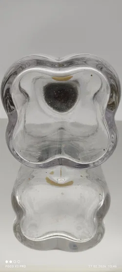 Handgefertigte Glasflasche Sonstige Transparent | Blumen-Schliff - Bild 4