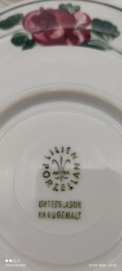 Lilien Porzellan Mokka-Untersetzer 3er | Vintage-Schatz - Bild 7