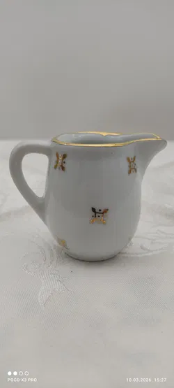 Lilien Porzellan Milchgießer Bad Gastein Goldrand | Einmaliges Unikat - Bild 2