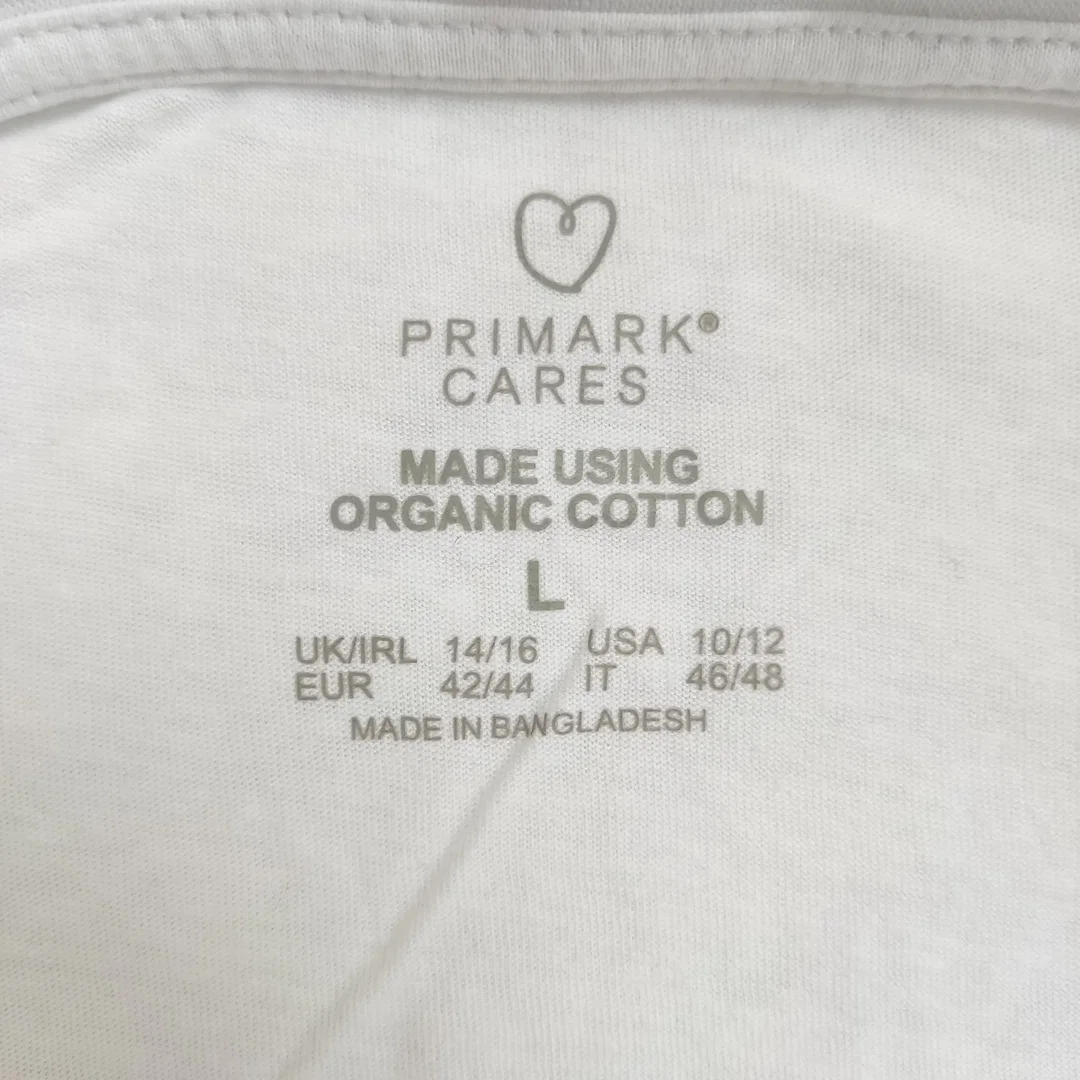 PRIMARK Damen T-Shirt weiß mit Aufdruck - L 42/44 – Bild 4