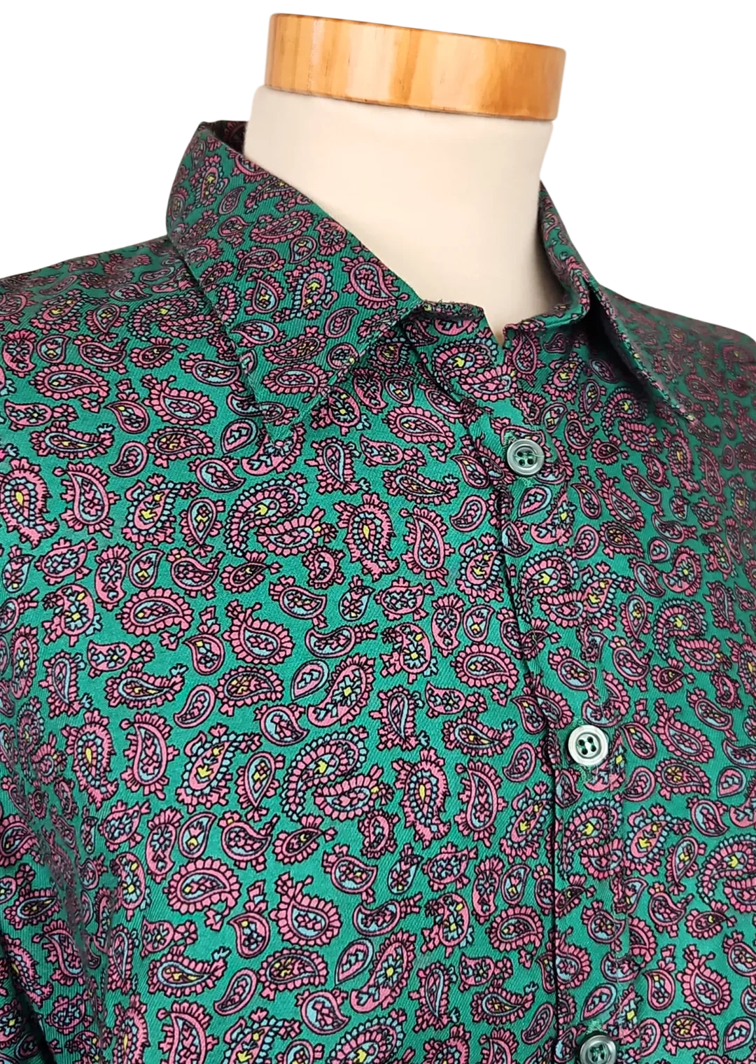 Huber trikot Vintage Damen Bluse, grün - M – Bild 4