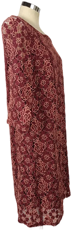 Mamalicious Umstandskleid Weinrot Geblümt | Wie Neu - Bild 3