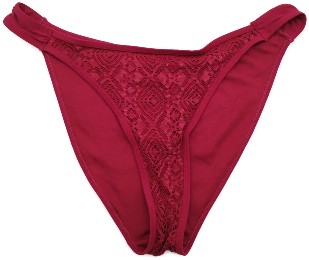 CENSORED Bikini-Slip - BW 90cm / burgunderrot - Bild 1