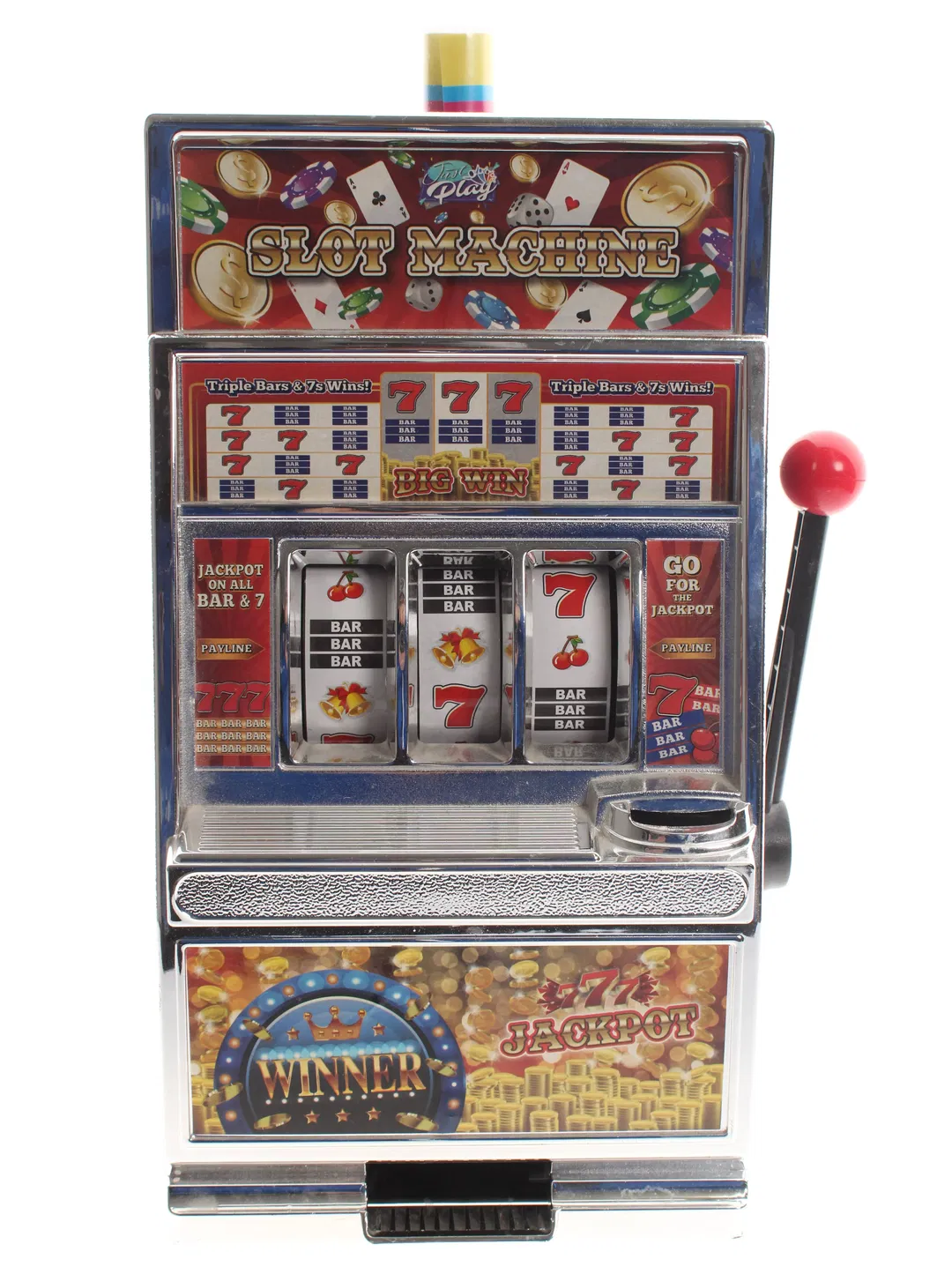 Mini Spielautomat „Slot Machine“ – mit Münzeinwurf & Auswurf – ca. 40 cm - Bild 1