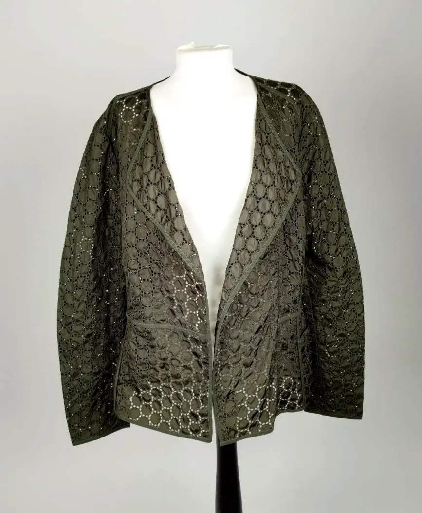 Moncler Grüne Jacke - 67% Baumwolle, 33% Polyamid - Bild 1