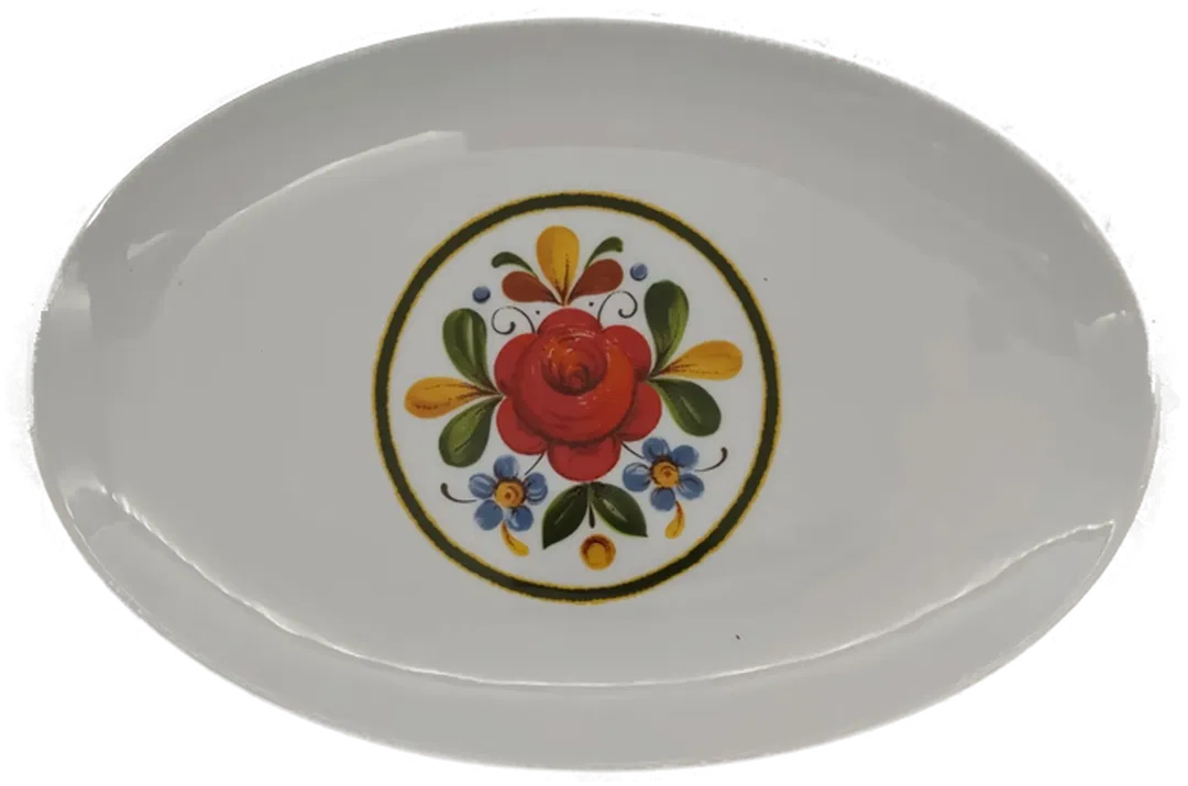 Winterling Kirchenlamitz Bavaria – ovaler Porzellanteller mit Blumenmotiv - Bild 1