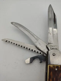 Mikov Fixir Jagdtaschenmesser mit Lederscheide | Tschechoslowakischer Schatz - Bild 6