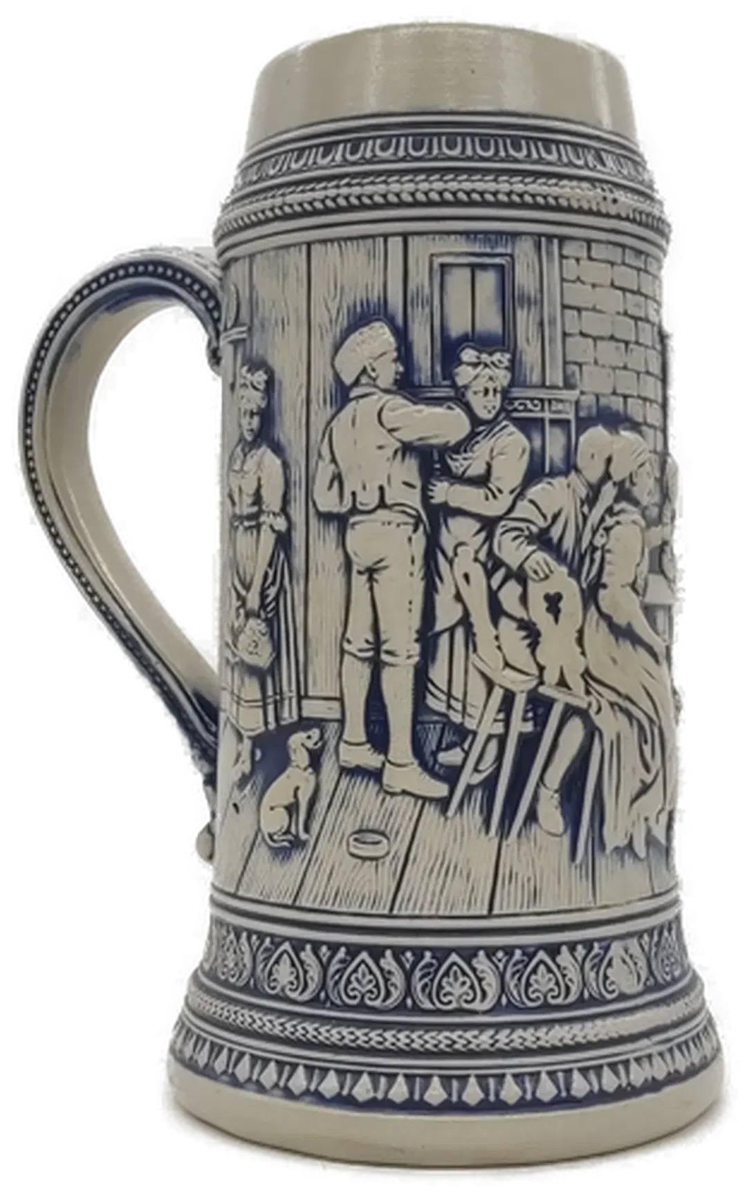 Gerz Bierkrug mit 2 Liter Fassungsvermögen aus Keramik in grau-blau - Bild 4