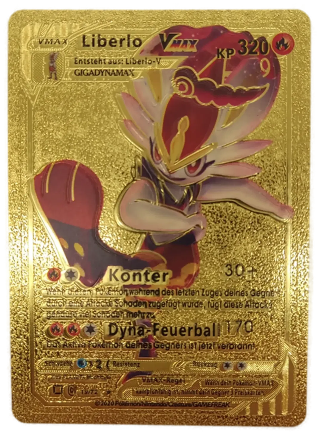 Pokémon Sammelkarte Goldfolie Vmax Liberlo Vmax - Bild 4