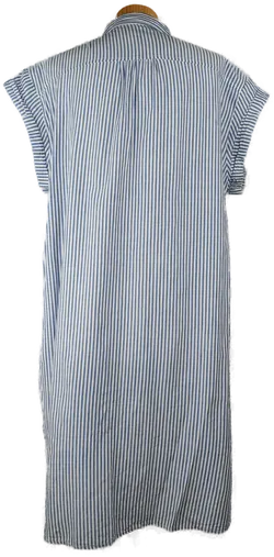 Damen Sommerkleid kurzarm weiss-blau gestreift - XL/42 - Bild 2