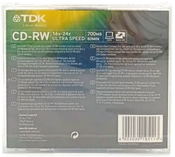 CD-RW 700MB 80min 16x-24x Ultra Speed (OVP) - Bild 2