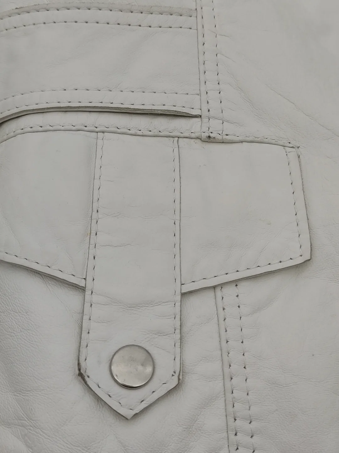 conbipel Damen Lederjacke weiß Italienische Gr. 46 (deutsche Gr. 40) – Bild 7