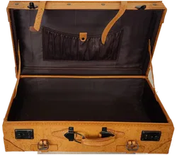 Antik Lederkoffer Cognac Vintage - Bild 4