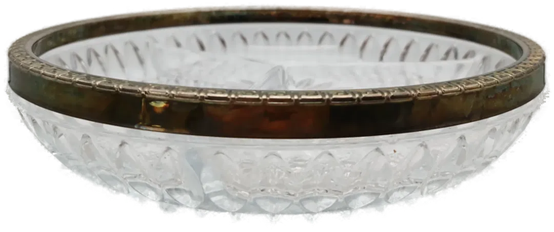 Kristallglas Schale mit Unterteilungen 23cm - vintage  - Bild 1