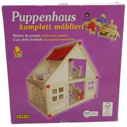  Small Foot Puppenhaus mit Möbeln, 2 Etagen, Rollenspielzeug für Kinder, aus Holz, inkl. Einrichtung, ab 3 Jahren - Bild 8