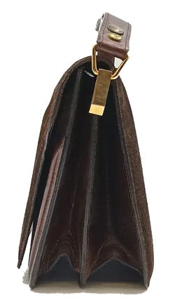 Vintage Rauledertasche Damen braun – Vorschau 4