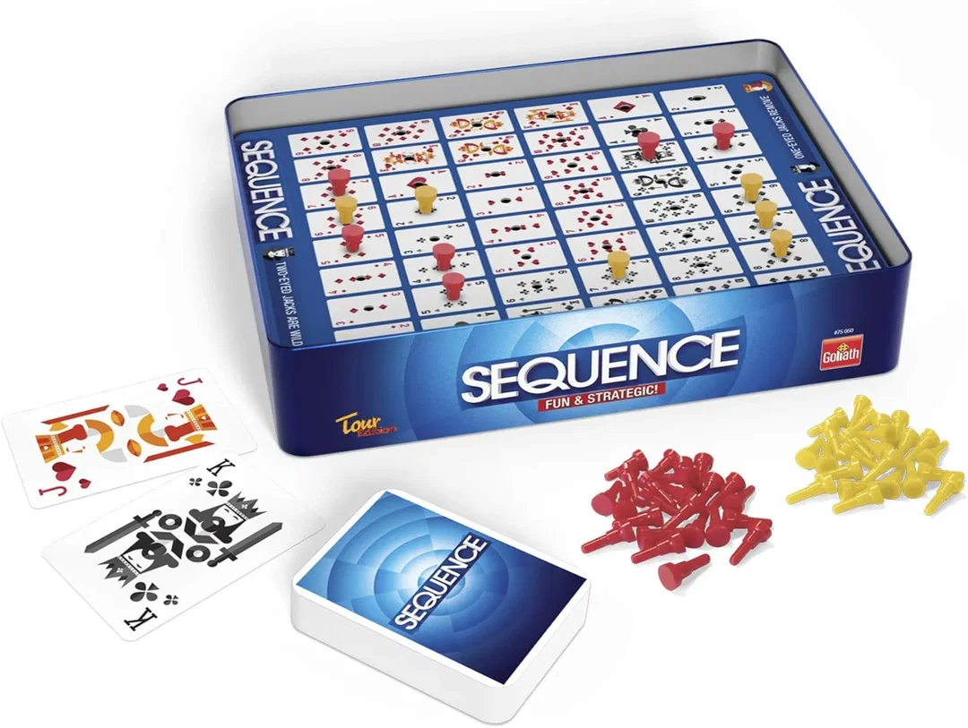 Sequence – Tour Edition – Goliath – Strategiespiel in Metalldose | ab 7 Jahren | 2–4 Spieler | Komplett – Bild 4
