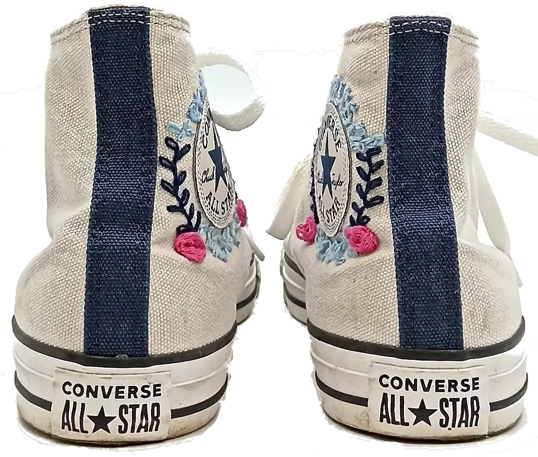 Converse Damen Chucks mit Blumenstickerei weiß Gr. 40 – Bild 3