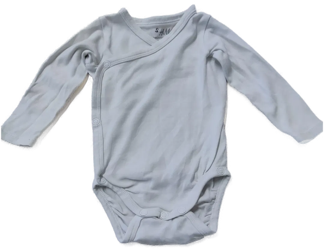 Baby Langarmbody H&M , Weiß ,Größe 62 mit Druckknöpfe - Bild 1