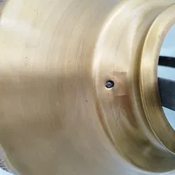 Vintage Messing Hängelampe in Gold - Einzelstück - Bild 3