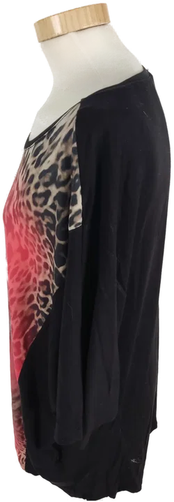 T-Shirt "Luizza",kurzarm mit Rundhalsausschnitt, schwarz/rot mit Pailletten, Größe 44 – Vorschau 2