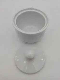 Lilien Porzellan Zuckerdose weiß - Bild 3