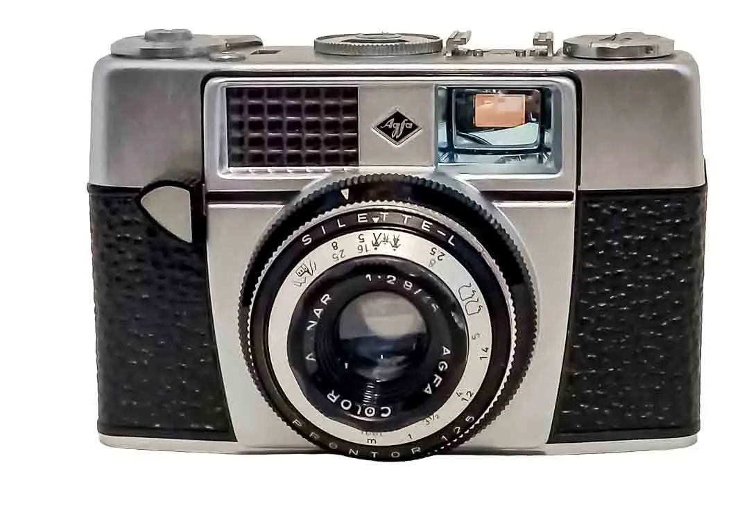 Agfa Silette-L Kamera Color-Agnar 2,8/45 mm mit Ledertasche – Bild 2