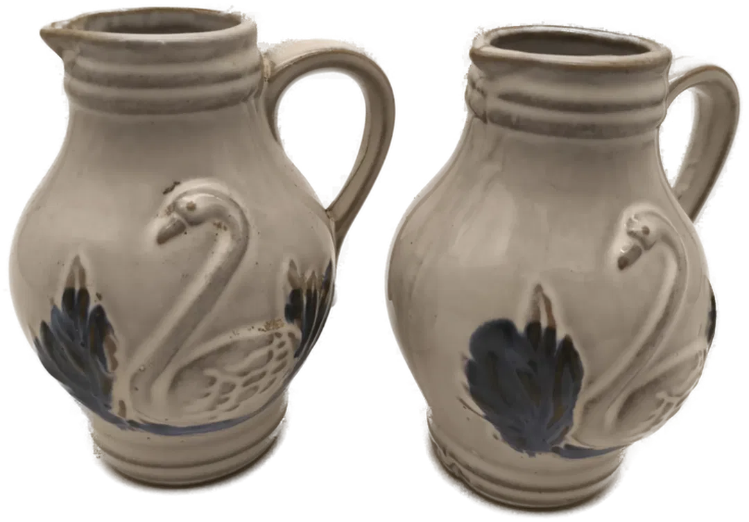 2 kleine Krüge, Schwanmotiv, Deko Landhaus - Bild 4