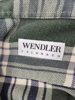 Wendler Herrenhemd kariert grün, weiß - L - Bild 4