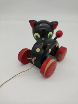 Kleine Katze - Vintage Nachziehspielzeug - Bild 1